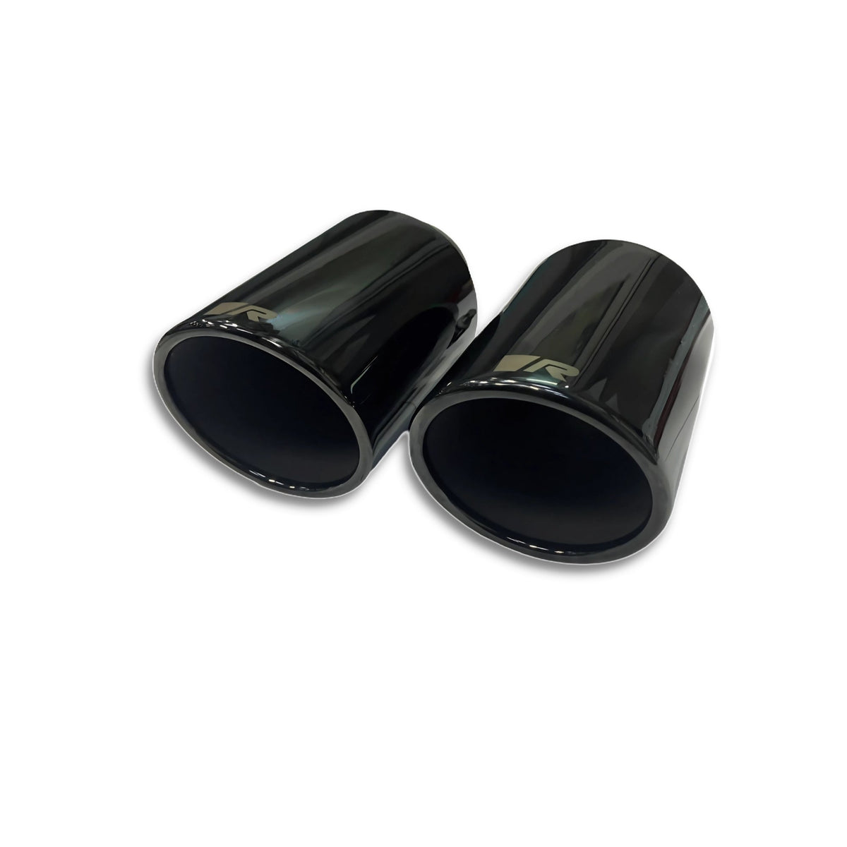 Remus Black Chrome rolled-edge exhaust tips 0026 70SRB - 2 tips