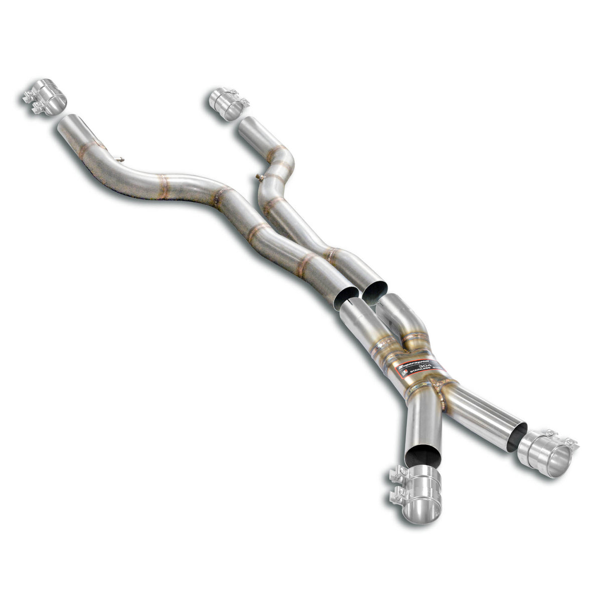 Supersprint Twin Pipe Resonator Delete X-Pipe Package (for OEM Muffler) – BMW M3 / M4 (G8X) S58