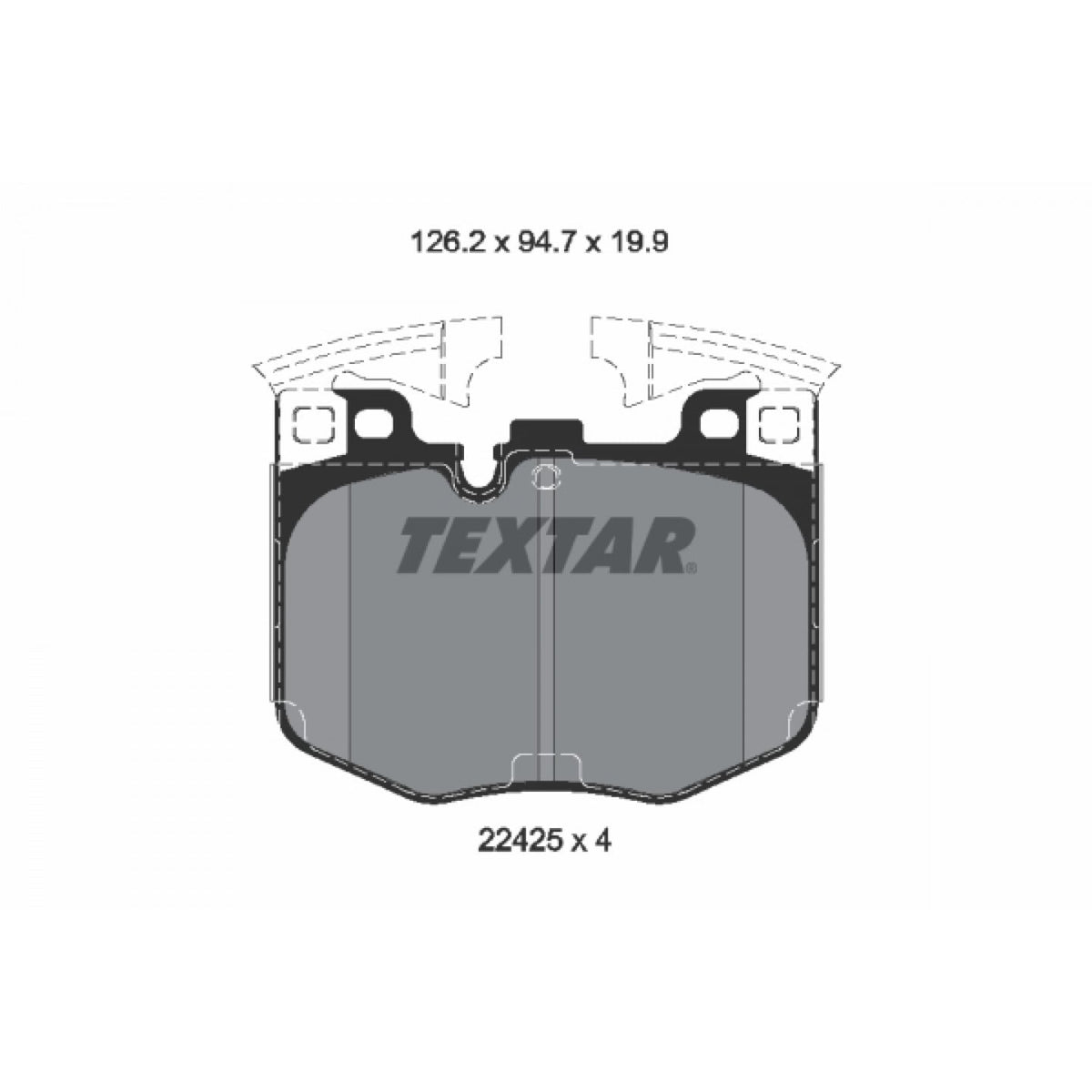 Textar 2677601 front brake pad set