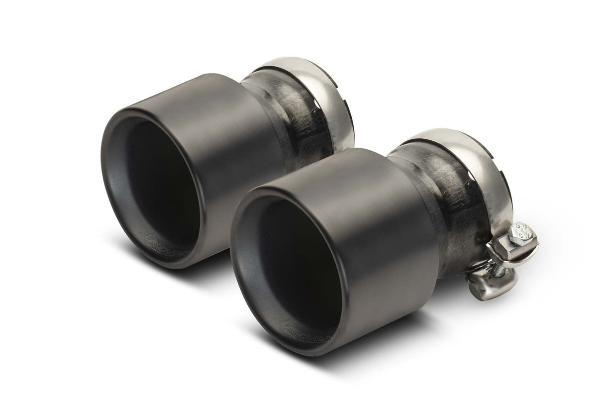 Remus 100mm Titanium Black PVD exhaust tips 0028 70TIB - 2 tips