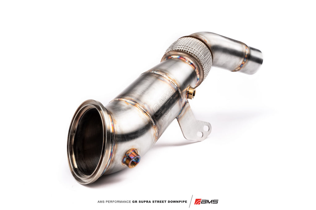 AMS Performance Toyota GR Supra Street Downpipe w/ GESI Catalytic Converter